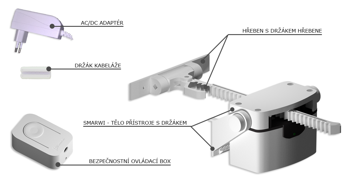 Smarwi - kompletní sada, kabel délky 1,6m