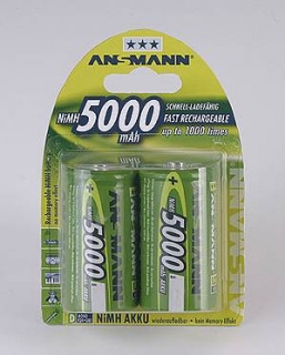 Ansmann akumulátor D NiMH 5000 mAh (2 ks)