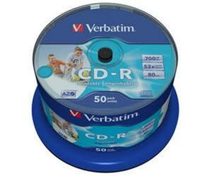 VERBATIM CD-R AZO 700MB, 52x, printable, spindle 50 ks