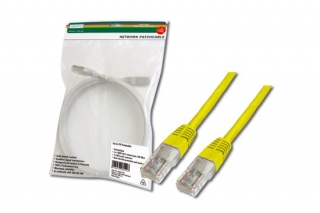 Digitus Patch Cable, UTP, CAT 5e, AWG 26/7, měď, žlutý, 1m