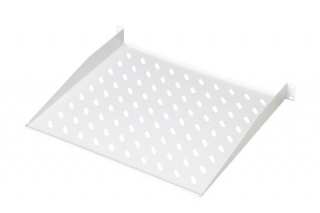 Digitus 19" pevná police 1U,ventilační otv.,šedá,nosn. 15kg, 400x44mm