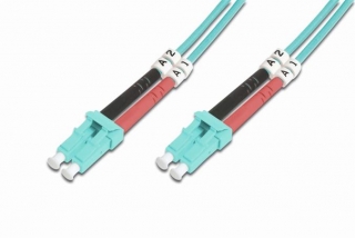 DIGITUS Fiber Optic Patch Cord, LC to LC, Multimode, OM3, 50/125 µ, Duplex Length 7m