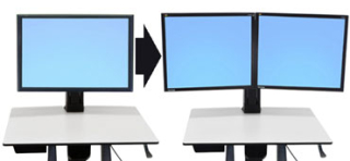 ERGOTRON WorkFit-C Convert-to-Dual Kit from Single HD Display