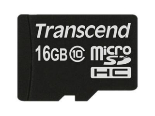 Transcend 16GB microSDHC (Class 10) paměťová karta (bez adaptéru)