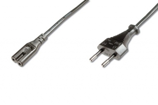 Digitus Napájecí kabel, Euro - C7 M / F, 1,8 m, H03VVH2-F 0,75qmm, černý