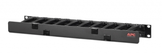 APC Horizontal Cable Manager, 1U x 4" Deep, Single-Sided with Cover