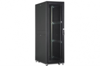 DIGITUS 42U serverový stojan, Unique Series, dveře z děrované oceli 2050x600x1000 mm, barva černá (RAL 9005)