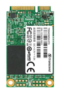 TRANSCEND MSA370 64GB SSD disk mSATA, SATA III (MLC), tray