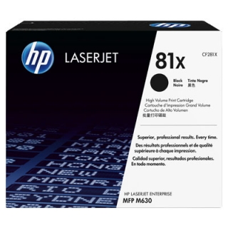 HP CF281X Toner 81X pro LaserJet M605, M606, M630 (25 000str), Black