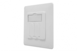 DIGITUS Nástěnná deska pro Keystone Jacks, německý rám 80x80, střední deska 50x50
