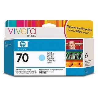 HP C9390A No. 70 Light Cyan Ink Cart pro DJ Z2100, 130ml