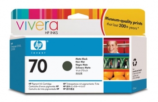 HP C9448A No. 70 Matte Black Ink Cart pro DJ Z2100, 130ml