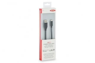 Ednet Připojovací kabel USB typu C, typ C na A M/M, 1,8 m, 3A, 480 MB, verze 2.0, bl