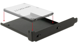 Delock instalační rámeček pro 1 x 2.5" HDD do PC slotu.