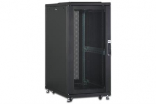 DIGITUS 26U serverový stojan, Unique Series, ocelové dveře děrované 1340x600x1000 mm, barva černá (RAL 9005)
