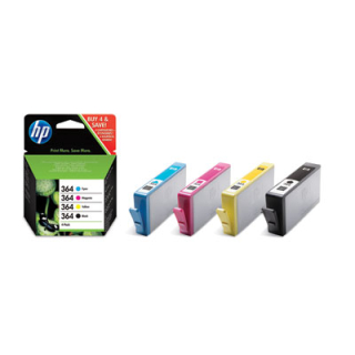 HP 364 CMYK Ink Cartridge Combo 4-Pack, (náhrada za J3M82AE), N9J73AE