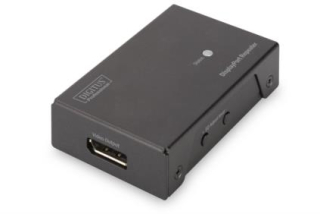 Digitus DisplayPort Opakovač na 20 m (Full HD) na 13 m (rozlišení 4K), kovové pouzdro, EQ, LED