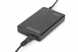 Digitus univerzální napájecí adaptér pro notebooky 90W, SuperSlim, LED display, USB port (5V / 2A), 11xTip