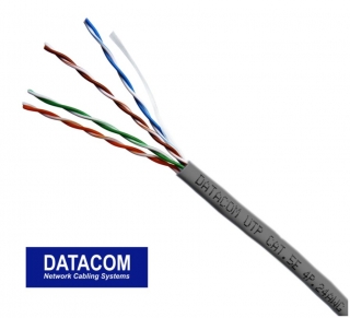 DATACOM UTP lanko CAT5E  PVC  305m box šedý