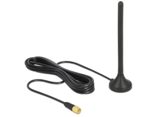 Delock LTE / GSM / UMTS Anténa SMA samec 2,5 dBi všesměrová pevná s magnetickou základnou a připojovací kabel (RG-174, 3 m)