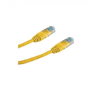 DATACOM Patch cord UTP CAT5E 0,25m žlutý