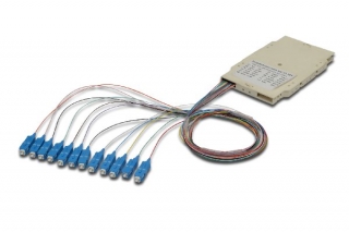 Digitus FO sestřihová kazeta s 12 barevnými pigtaily SC (UPC), MM OM4 50/125 µ, LSZH