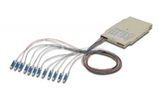 Digitus FO sestřihová kazeta s 12 barevnými pigtaily LC (APC), SM OS2 09/125 µ, LSZH