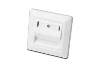 Digitus čelní deska pro Keystone Jacks, 3x prachový kryt RJ45, střední deska 80/80 +, čistě bílá