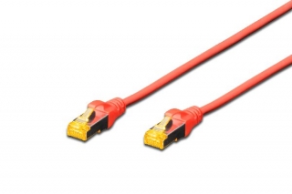 Digitus CAT 6A S-FTP patch cable, Cu, LSZH AWG 26/7, length 0.5 m, color red