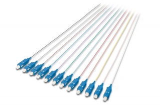 Digitus SC Fiber Pigtail , Loose Buffer, 09/125 µ 12 Pcs., Color code DIN IEC 304, Singlemode, OS2 Length 2m