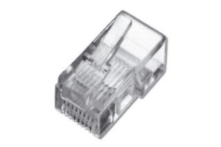 Digitus Modulární zástrčka, pro plochý kabel, nestíněná 6P6C, DIP, 6 µ zlatá