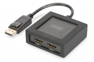 Digitus 4K DisplayPort na HDMI Rozbořovač 1x DP vstup, 2x HDMI výstup, až 4K*2K@30Hz