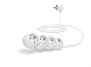 CONNECT IT prodlužovací kabel 230 V, 4 zásuvky, 3 m, bez vypínače (bílý)