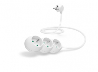 CONNECT IT prodlužovací kabel 230 V, 3 zásuvky, 1,5 m, bez vypínače (bílý)