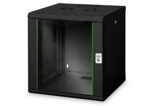 DIGITUS Nástěnná skříňka 12U, Unique Series 643x600x600 mm, barva černá (RAL 9005)