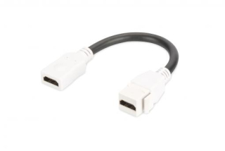 DIGITUS HDMI 2.0 Keystone Jack pro DN-93832, kabel 12 cm, čistě bílá (RAL 9003)HDMI 2.0 Keystone Jack pro DN-93832, kabel 12 cm, č