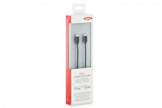 Ednet Připojovací kabel USB typu C, typ C na C M/M, 1,0 m, 3A, 480 MB, 2,0, bl