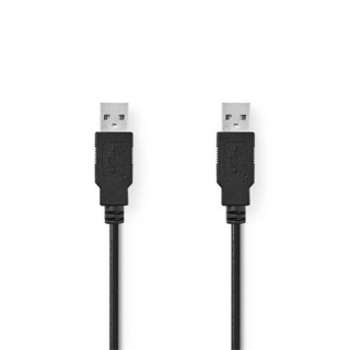 Nedis CCGB60000BK20 - USB 2.0 kabel | A Zástrčka - A Zástrčka | 2 m | Černá barva