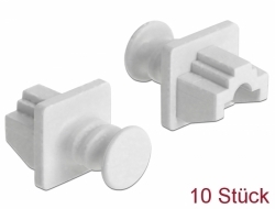 Delock Prachová záslepka pro RJ45 samice 10 kusu bílá