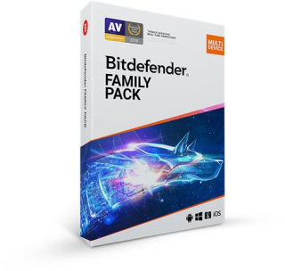 Bitdefender Family pack pro domácnost (15 zařízení) na 1 rok