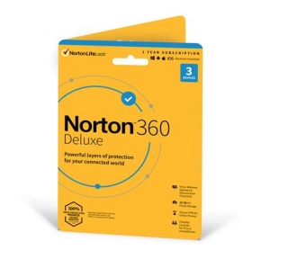 NORTON 360 DELUXE 25GB +VPN 1 uživatel pro 3 zařízení na 1rok