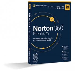 NORTON 360 PREMIUM 75GB +VPN 1 uživatel pro 10 zařízení na 1rok