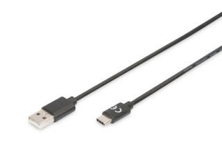 Digitus Připojovací kabel USB C na A 1,0 m, 3A, 480 MB, verze 2.0