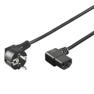 PremiumCord napájecí kabel 240V, délka 2m CEE7 pravoúhlý/IEC C13 pravoúhlý