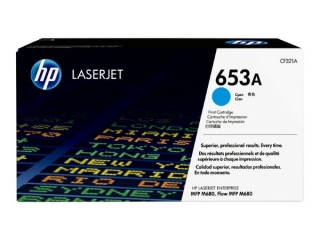 HP 653A Azurová originální tonerová kazeta LaserJet pro HP Color LaserJet Enterprise MFP M680