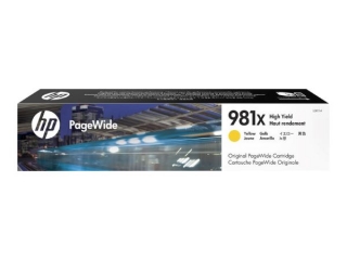 HP 981X Žlutá originální kazeta PageWide s vysokou výtěžností pro HP PageWide Enterprise Color 556 / MFP 586