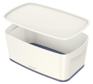 Úložný box s víkem Leitz MyBox, velikost S, bílá/šedá