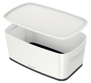 Úložný box s víkem Leitz MyBox, velikost S, bílá/černá