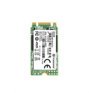 TRANSCEND MTS552T2 64GB Industrial 3K P/E SSD disk M.2, 2242 SATA III 6Gb/s (3D TLC), 400MB/s R, 200MB/s W