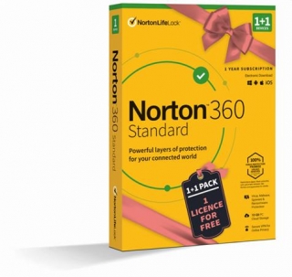 PROMO NORTON 360 STANDARD 10GB CZ 1uživ. 1 zařízení 1rok 1+1 ZDARMA_CZ box